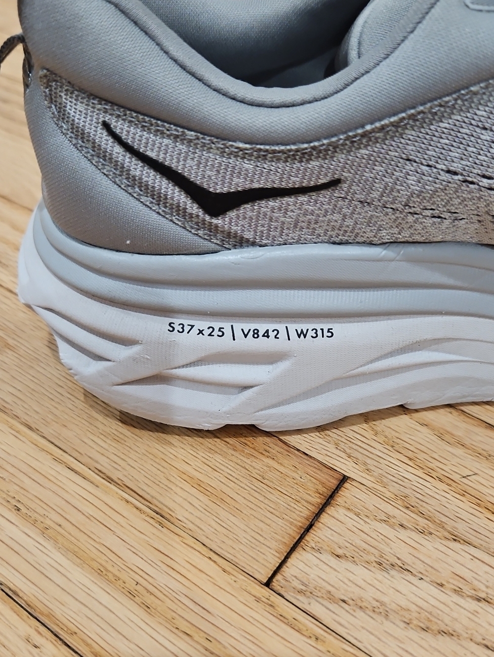 Hoka Gray and White Cushioned Running Shoes - Picture 2 of 5